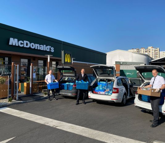 McDonald’s doniral več kot 2 toni živil dobrodelnim organizacijam in domovom za starostnike po vsej Sloveniji