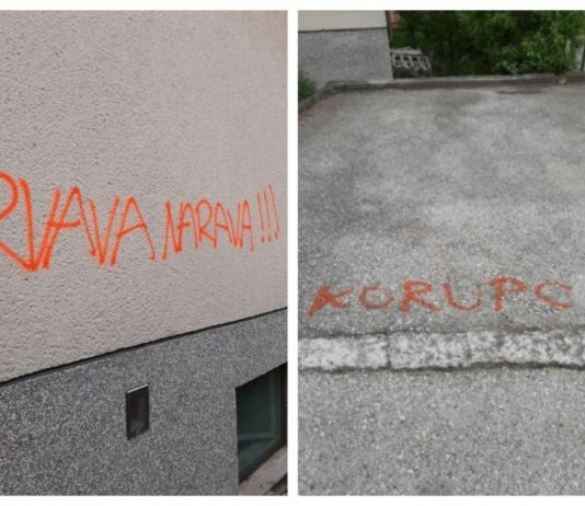 Včeraj z grafiti tarča neznancev poslanec SDS Franci Kepa
