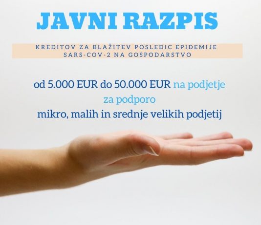 Krediti za blažitev posledic epidemije COVID 19 na gospodarstvo