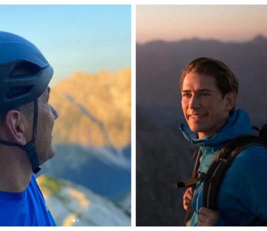 Slovenski premier Janša in avstrijski kancler Kurz skupaj na Triglav!