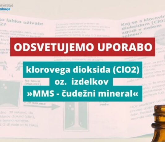 NIJZ opozarja: Uporaba klorovega dioksida med epidemijo covida-19 odsvetovana!