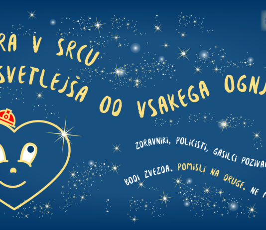 Iskra v srcu je svetlejša od vsakega ognjemeta! Zdravniki, gasilci in policisti pozivamo: Bodi zvezda. Pomisli na druge. Ne meči petard!