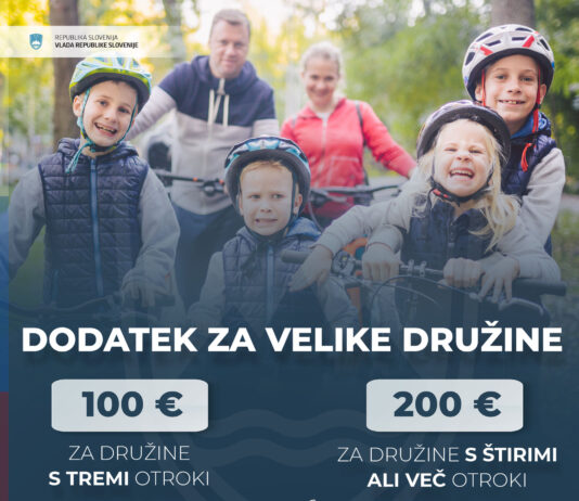 Sedmi protikorona paket: Dodatek za velike družine