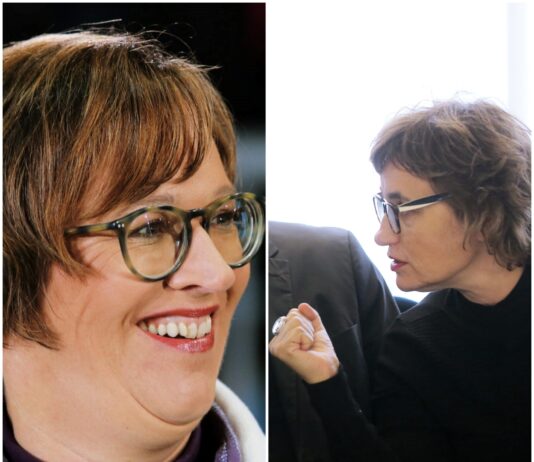 Ali poslanki Levice in LMŠ res ne moreta voščiti drugače kot s simbolom fašizma in uporabo te besede?