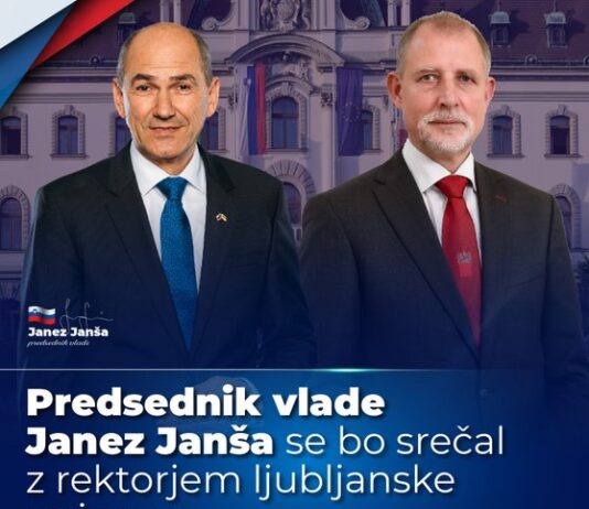Predsednik vlade Janez Janša se je srečal z rektorjem ljubljanske univerze