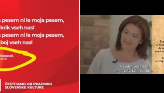 Po spodletelem citatu Zdravljice s strani Tanje Fajon sedaj v SD še z napačnimi navedbami slovenskih avtorjev