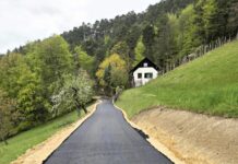 Mestna občina Celje: Asfaltiran nov odsek ceste proti Šentjungertu